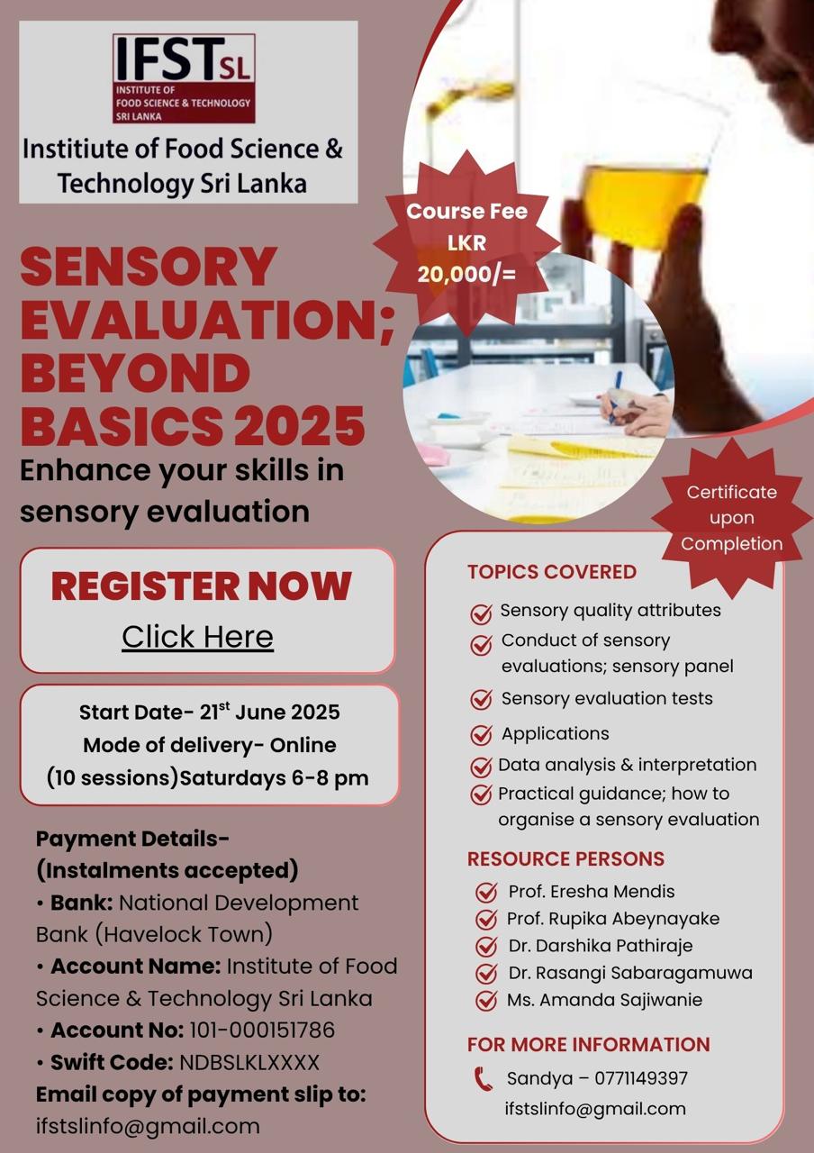 Sensory Evaluation; Beyond Basics